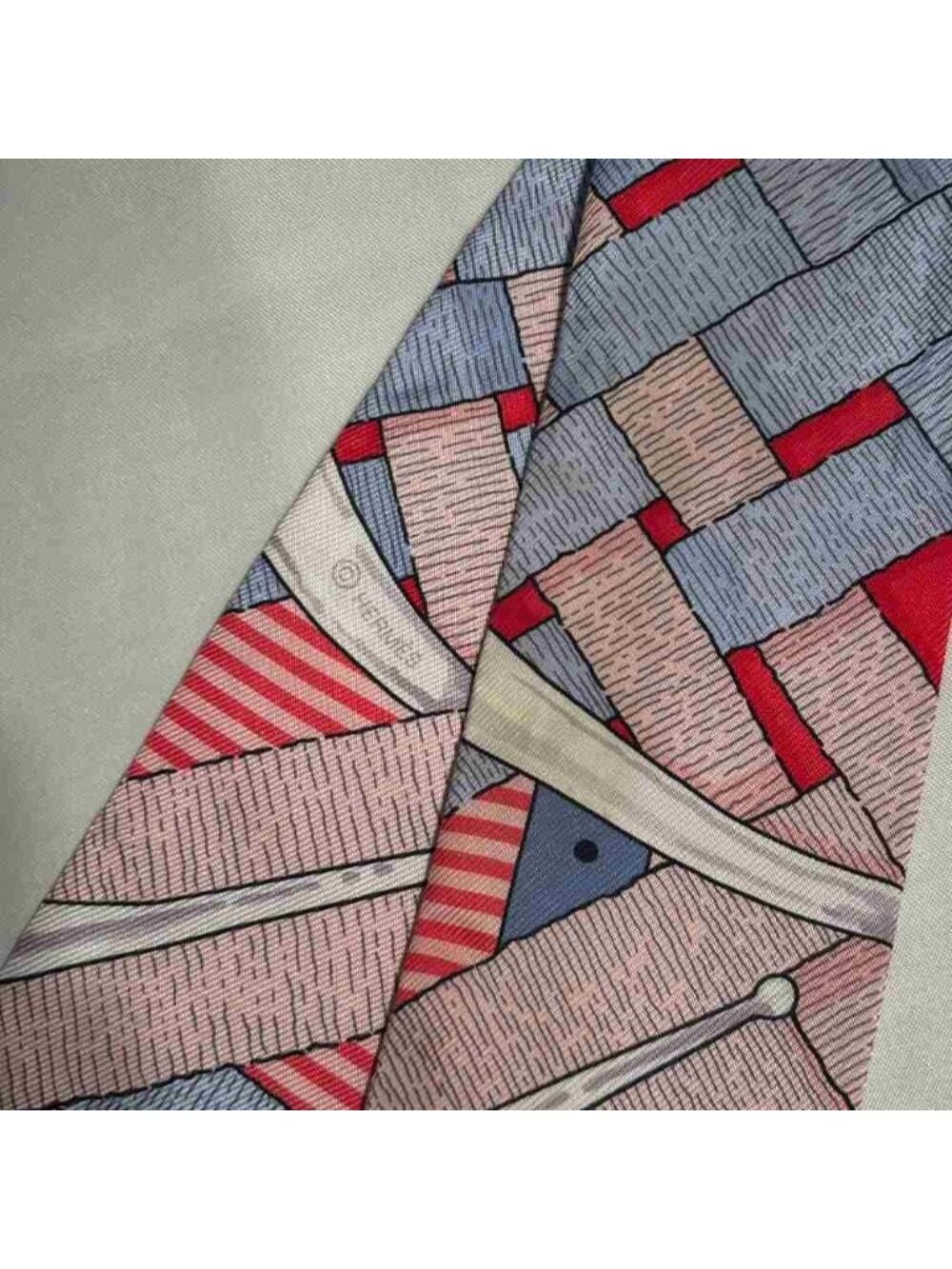 Hermes Twilly Horse Bit Chemise Scarf Red - Picture 4 of 6